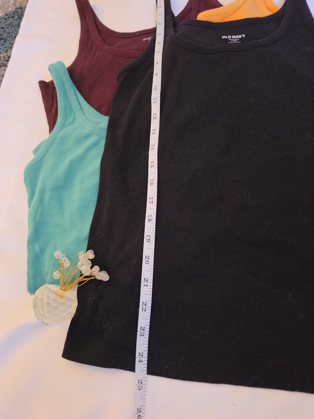 Old Navy Bundle Ribbed Tank Top  Black Teal Mint Yellow Orange, Maroon Large TL - Picture 8 of 8